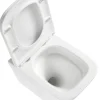 Toiletter*Væghængt toilet kantet m/Vortex skyl - hvid
