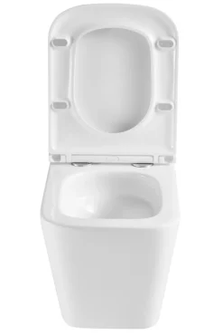 Toiletter*Væghængt toilet kantet m/Vortex skyl - hvid