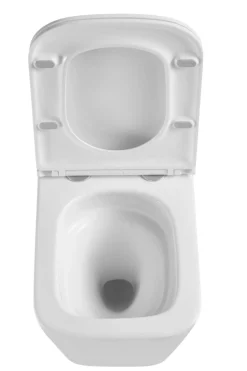 Toiletter*Væghængt toilet kantet m/Vortex skyl - hvid