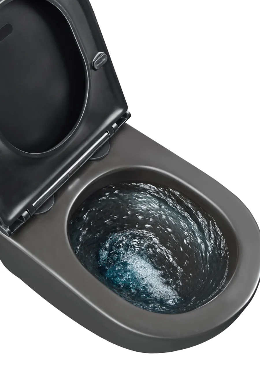 Toiletter*Væghængt toilet rund m/Vortex skyl - sort