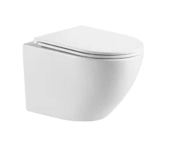 Toiletter*Væghængt toilet rund m/Vortex skyl - hvid