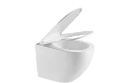 Toiletter*Væghængt toilet rund m/Vortex skyl - hvid