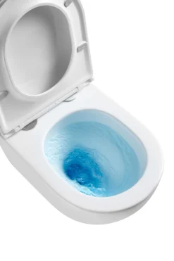 Toiletter*Væghængt toilet rund m/Vortex skyl - hvid