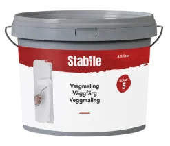Stabile® Vægmaling*Vægmaling 5 modehvid 4,5 liter - Modehvid (NCS-kode s1002-y20r)