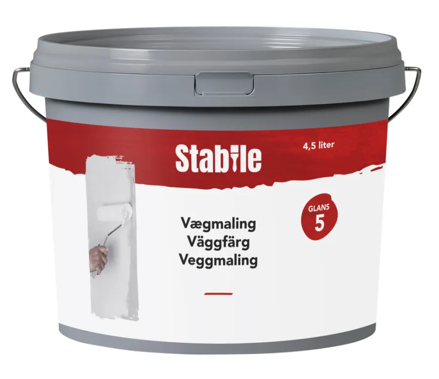Stabile® Vægmaling*Vægmaling 5 modehvid 4,5 liter - Modehvid (NCS-kode s1002-y20r)