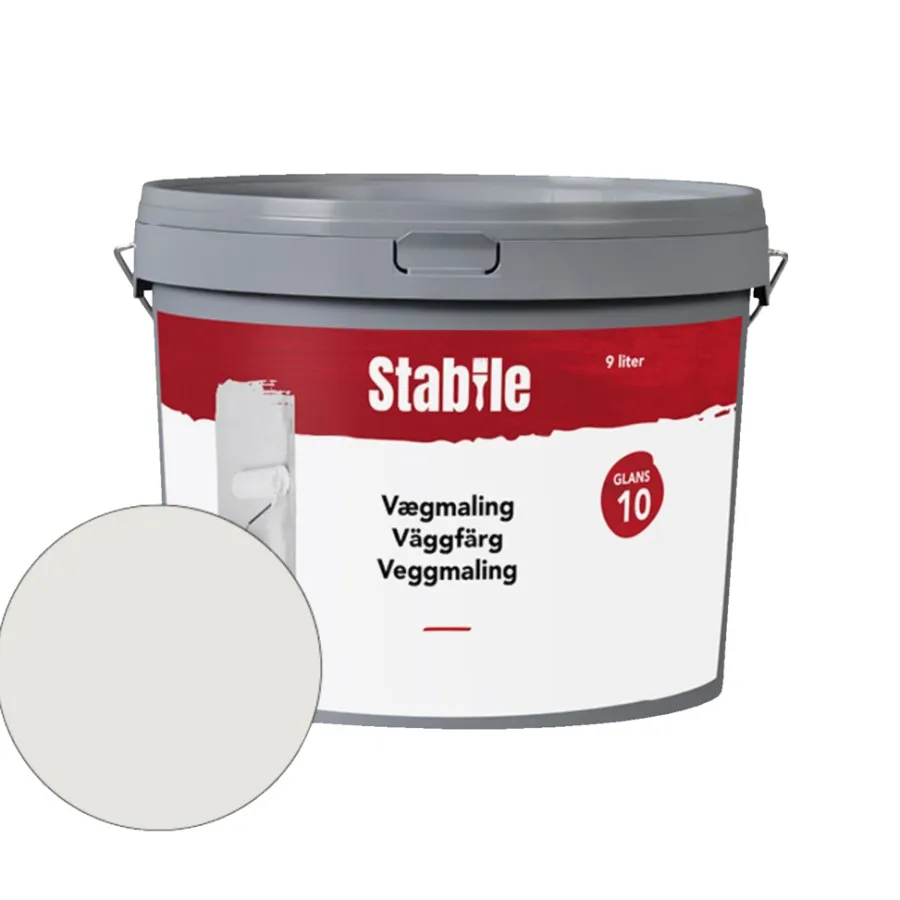 Stabile® Vægmaling*Vægmaling 10 modehvid 9 liter - Modehvid (NCS-kode s1002-y20r)