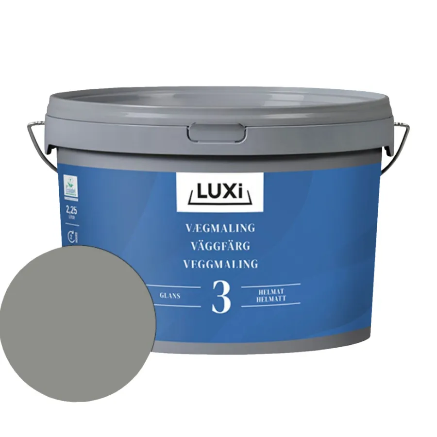 LUXI® Vægmaling*Vægmaling 3 skovgrøn 2,25 liter - Skovgrøn (NCS-kode S6005-g50y)