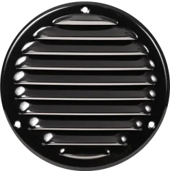 Ventilation*Vægrist med net Ø165 mm - sort metal