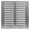 Ventilation*Vægrist med net 280 x 280 mm - galvaniseret