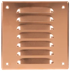 Ventilation*Vægrist med net 170 x 170 mm - metal Kobberfinish