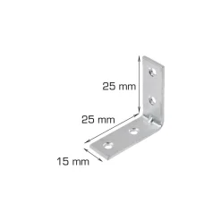 HOME it Bygningsbeslag*Vinkelbeslag 25 x 25 x 15 mm - 2 stk.