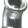 Galvaniserede*Vinkel galvaniseret 3/4" - muffe/muffe 45 gr.