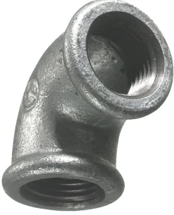Galvaniserede*Vinkel galvaniseret 1/2" - muffe/muffe 90 gr.