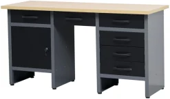 Arbejdsborde & Reoler*Værkstedsbord med skab/skuffer 160 x 60 x 85 cm