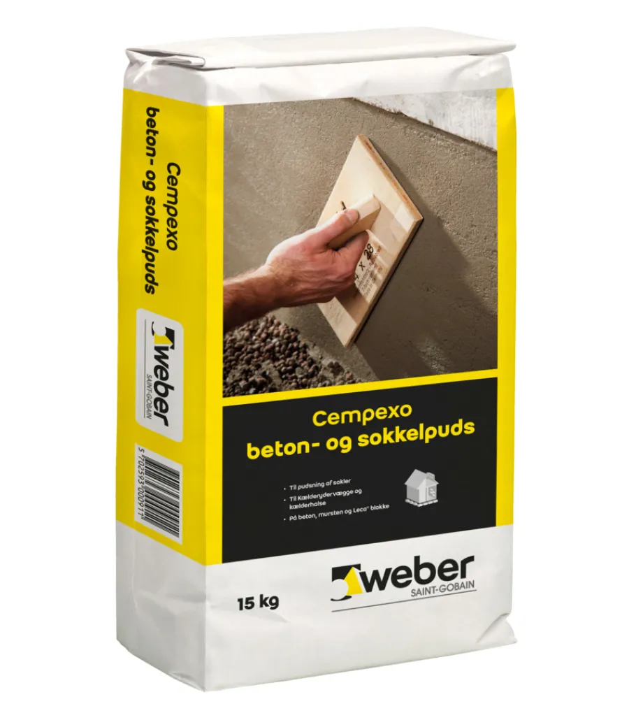 Weber Saint-Gobain Cement & Mørtel*Weber Cempexo Beton- og sokkelpuds 15 kg
