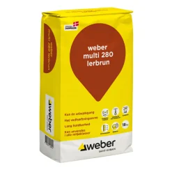 Weber Saint-Gobain Cement & Mørtel*Weber Multi 280 Farvet hæftemørtel 18 kg Lerbrun
