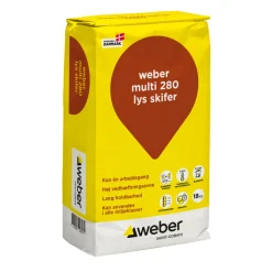 Weber Saint-Gobain Cement & Mørtel*Weber Multi 280 Farvet hæftemørtel 18 kg Lys skifer