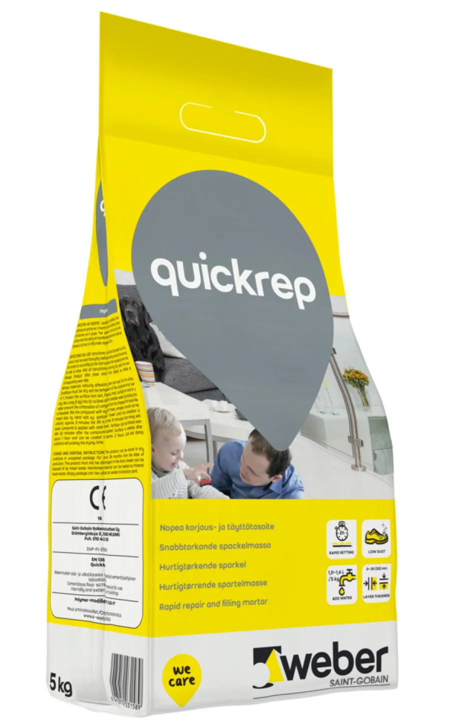 Weber Saint-Gobain Cement & Mørtel*Weber QuickRep - 5 kg Mørkegrå