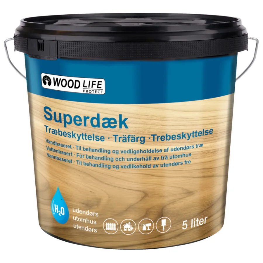 Woodlife Træbeskyttelse*Superdæk træbeskyttelse 5 liter Antracitgrå
